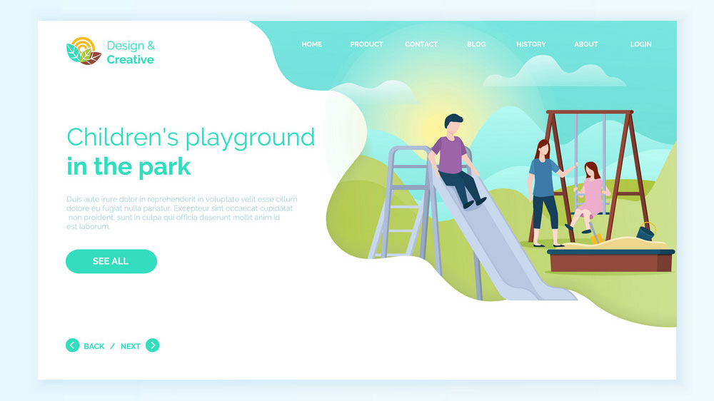 Childrens playground website design blog 2 - طراحی سایت خانه بازی یزد