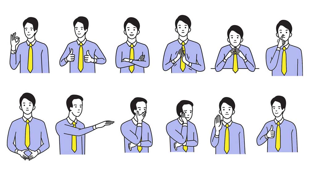 Body language gestures - اصول و فنون زبان بدن برای مصاحبه‌های کاری موفق