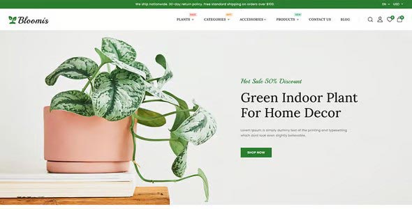 Houseplantss - 0 تا 100 طراحی سایت فروش گیاهان آپارتمانی در بندرعباس