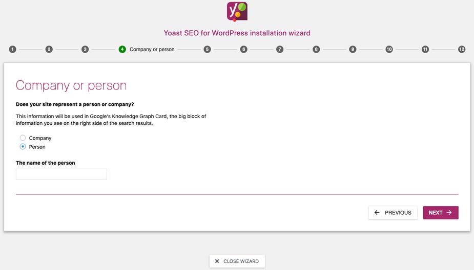 Organization or person - 0 تا 100 آموزش افزونه Yoast SEO