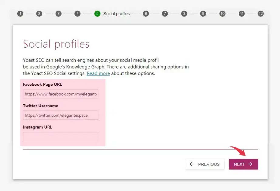 yoast social profile - 0 تا 100 آموزش افزونه Yoast SEO