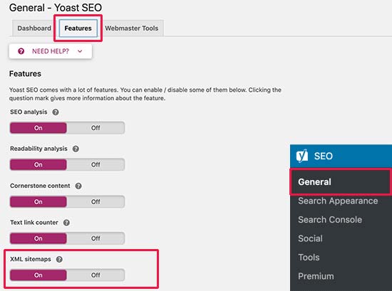 yoastseo xmlsitemap - 0 تا 100 آموزش افزونه Yoast SEO