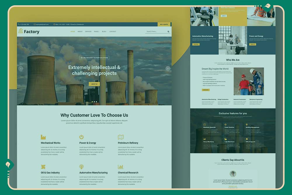 طراحی سایت کارخانه کاشی