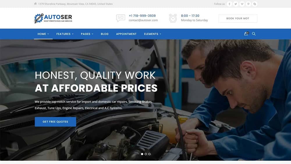 Car repair shop website design blog 6 | ماجرا | Majara
