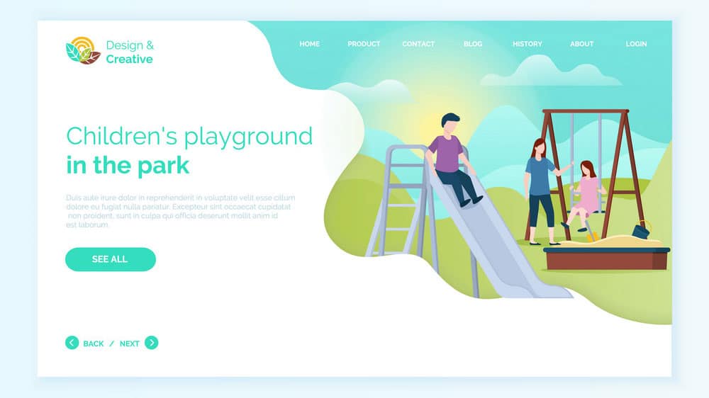 Childrens playground website design blog 2 | ماجرا | Majara