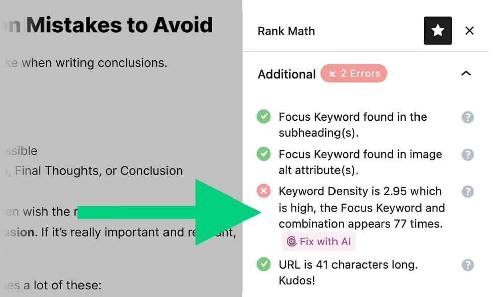 rank math high keyword density | ماجرا | Majara
